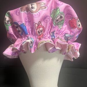 Pink Cartoon Character Shower Cap